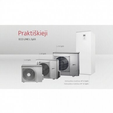 ALPHA INNOTEC L8 Split - HT 12 / 6-9kW šilumos siurblys su 180 L talpa 1