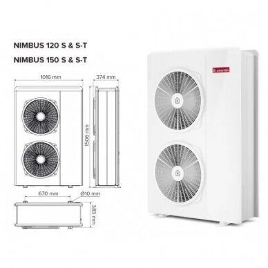 Ariston Nimbus Flex 120S T Net šilumos siurblys 13,87kW 1